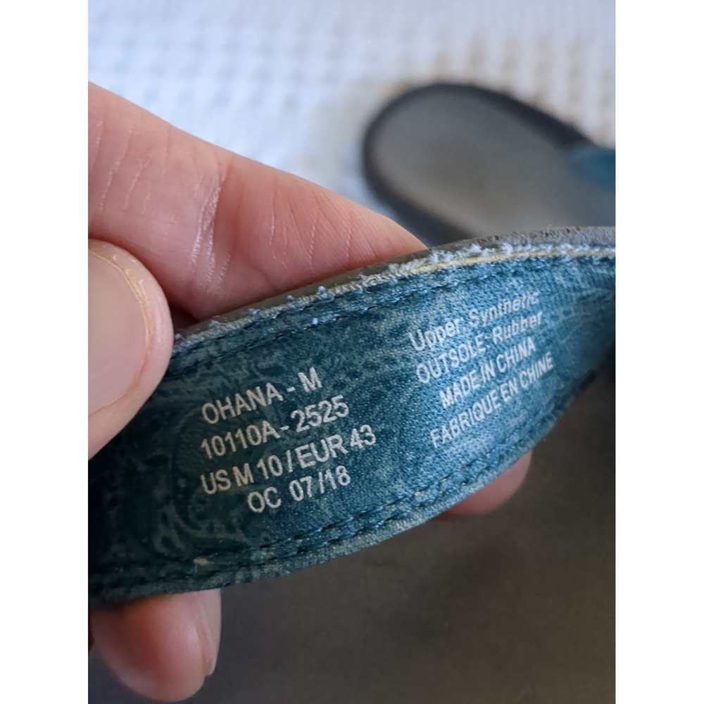 OluKai Ohana Men's Flip Flop Sandals Gray US 10 EU 43 - Picture 8 of 8